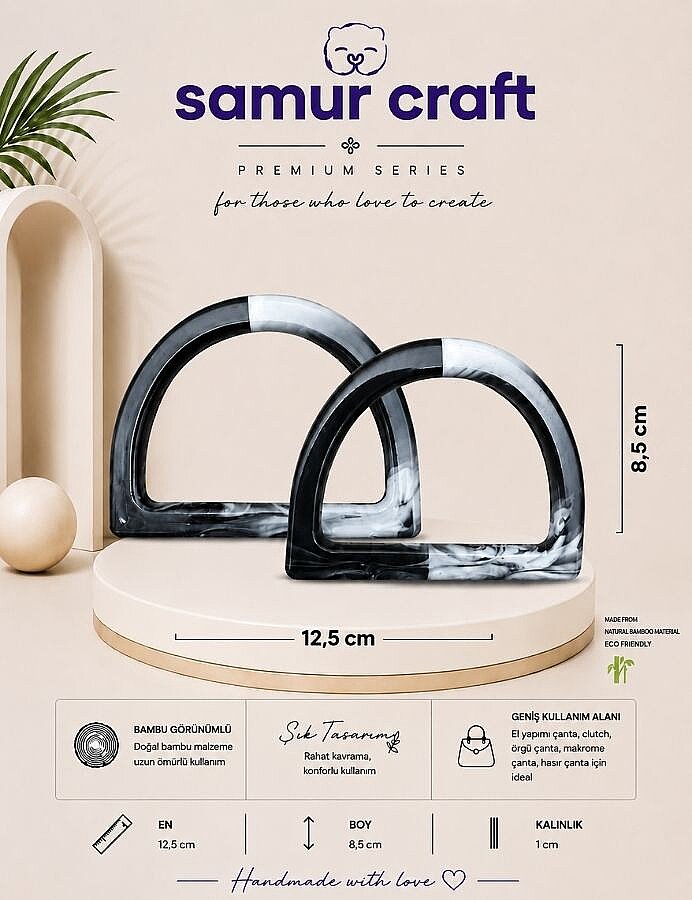 GORA,BAMBU GÖRÜNÜMLÜ PLASTİK ÇANTA SAPLARI - GORA