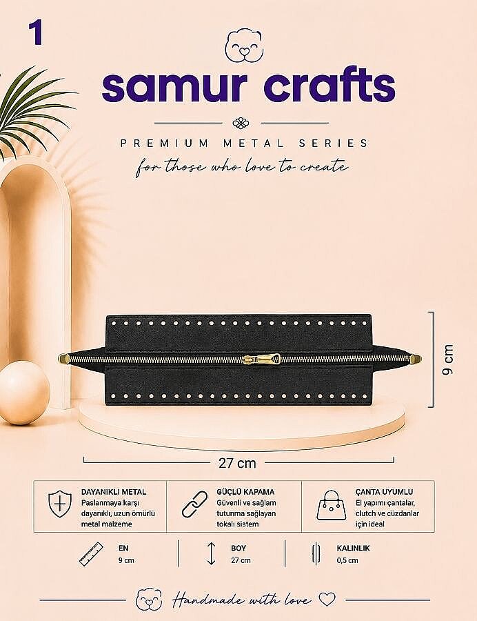 GORA,BÜYÜK FERMUAR 27 CM - 1