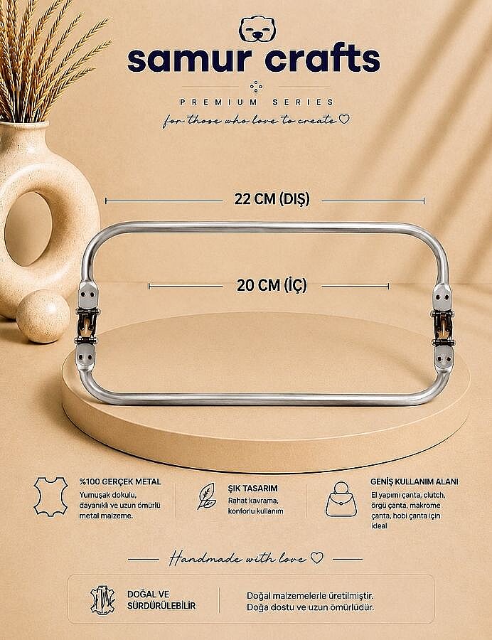 GORA,ÇİFT VİDALI GİZLİ BURS 22 CM - 1