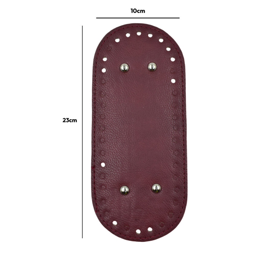 GORA,DERİ ÇANTA TABANI 10X23CM BORDO - GORA