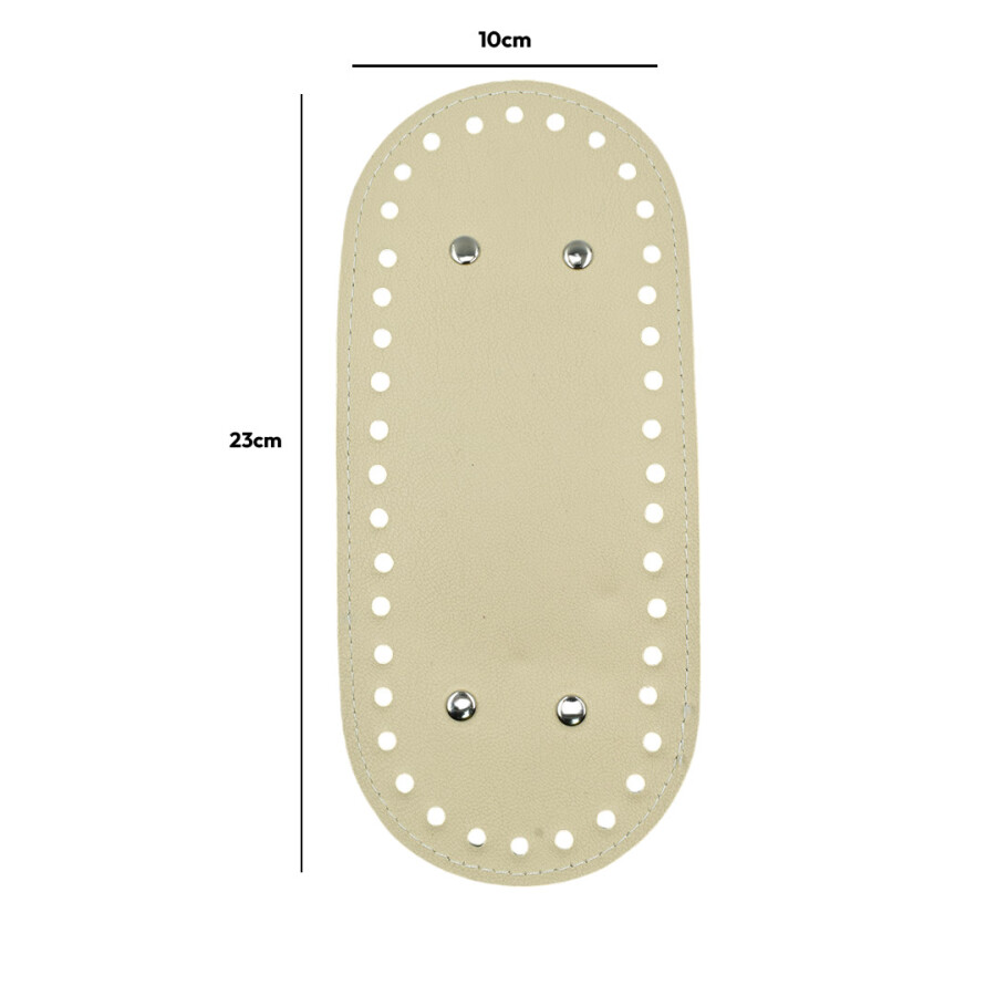 GORA,DERİ ÇANTA TABANI 10X23CM KREM - GORA