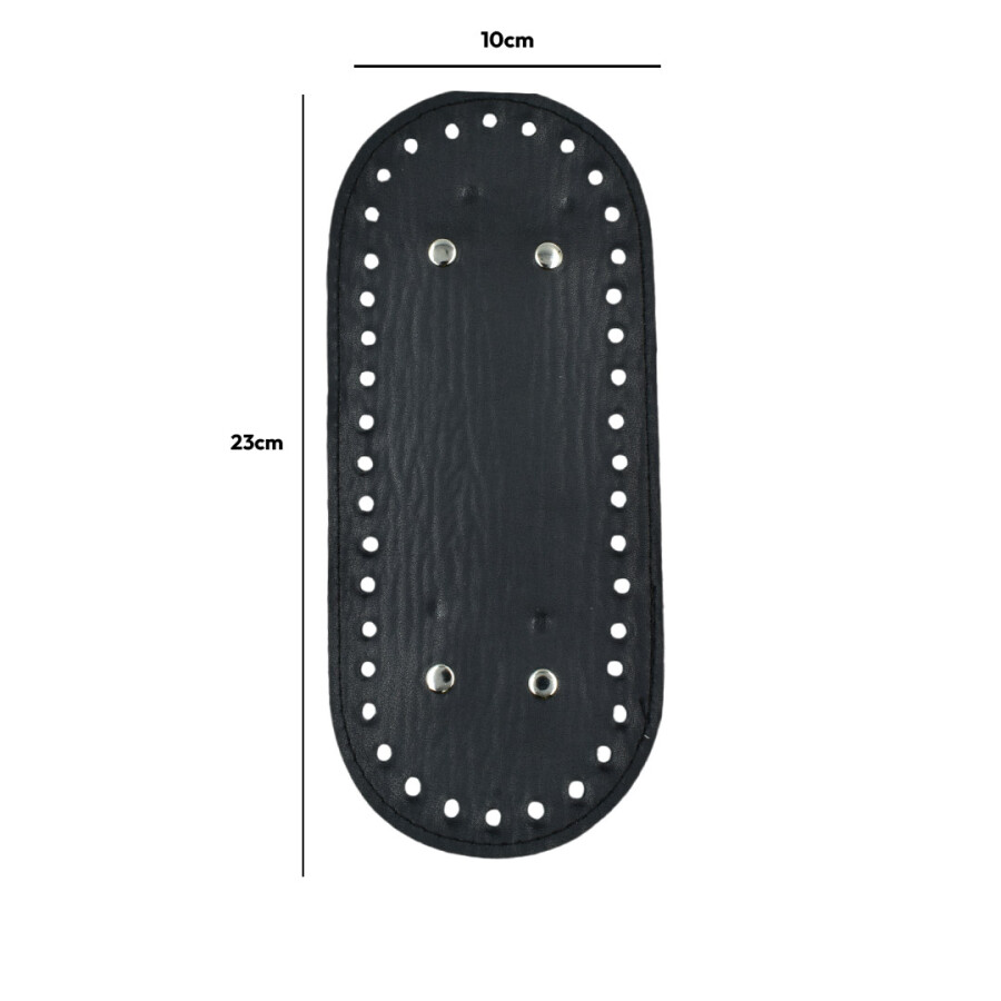 GORA,DERİ ÇANTA TABANI 10X23CM SİYAH - GORA