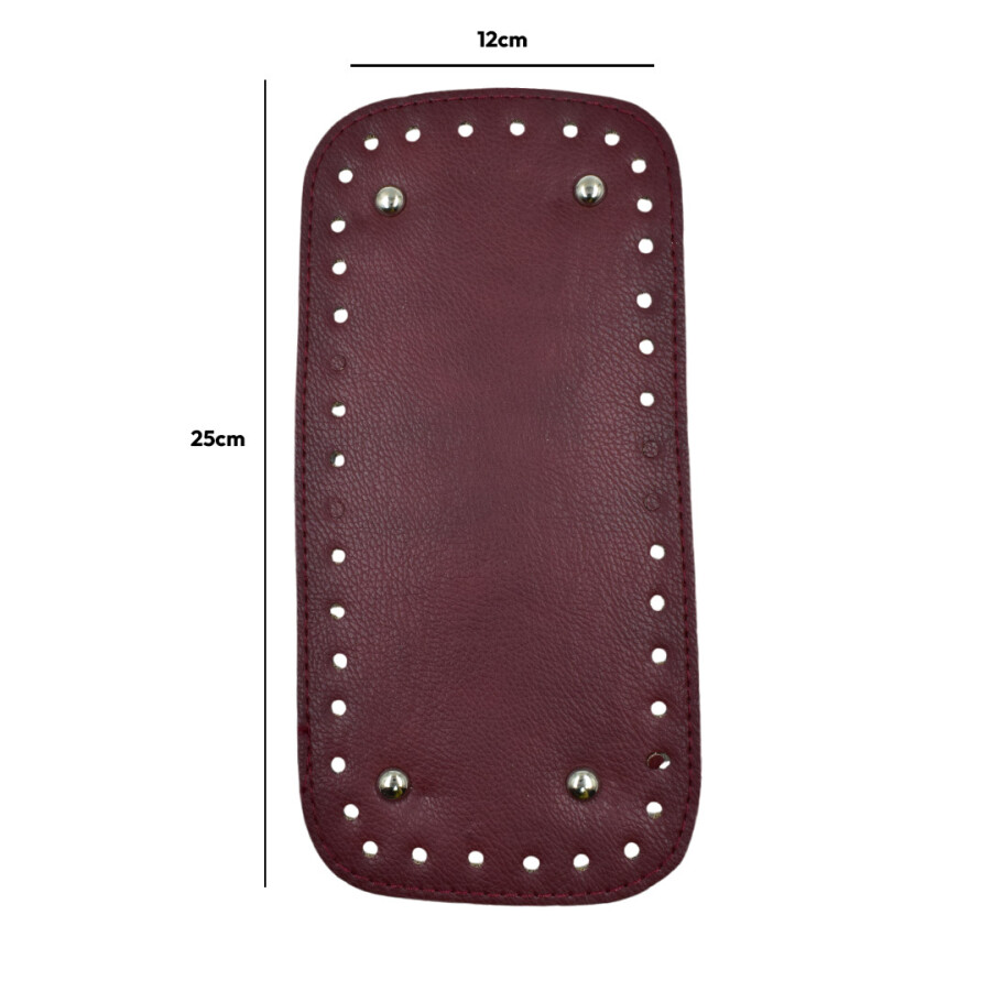 GORA,DERİ ÇANTA TABANI 12X25CM BORDO - GORA