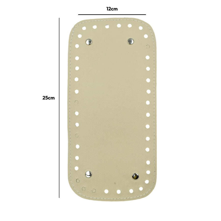 GORA,DERİ ÇANTA TABANI 12X25CM KREM - GORA