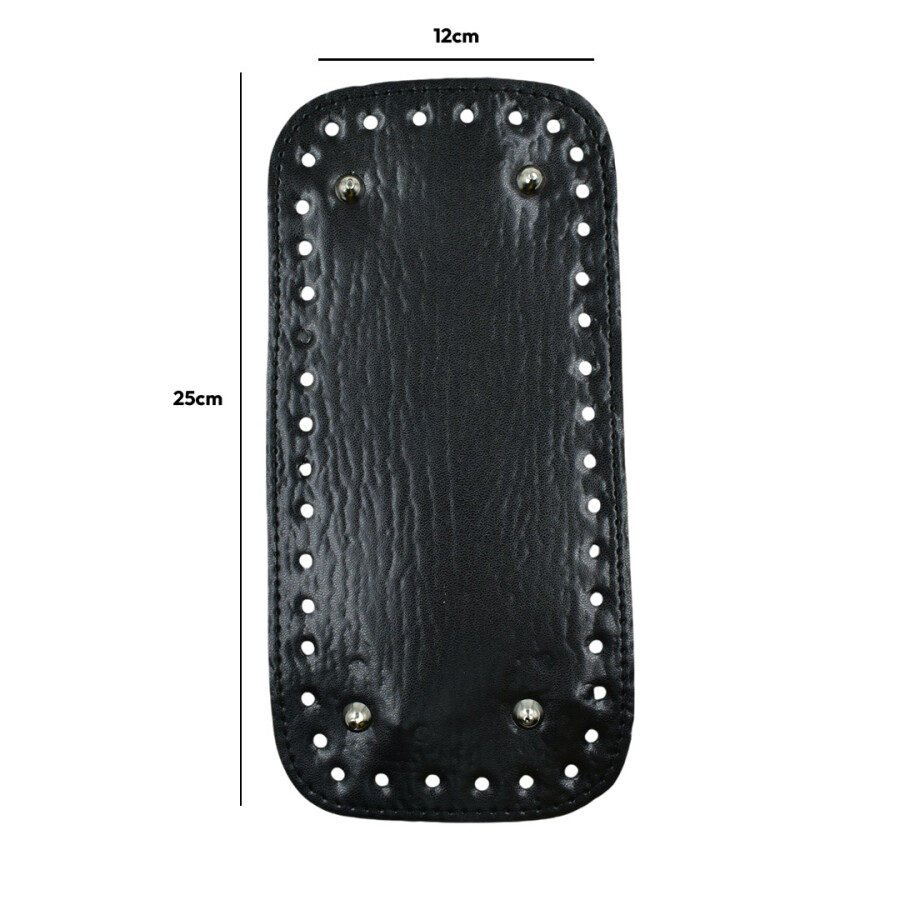 GORA,DERİ ÇANTA TABANI 12X25CM SİYAH - GORA