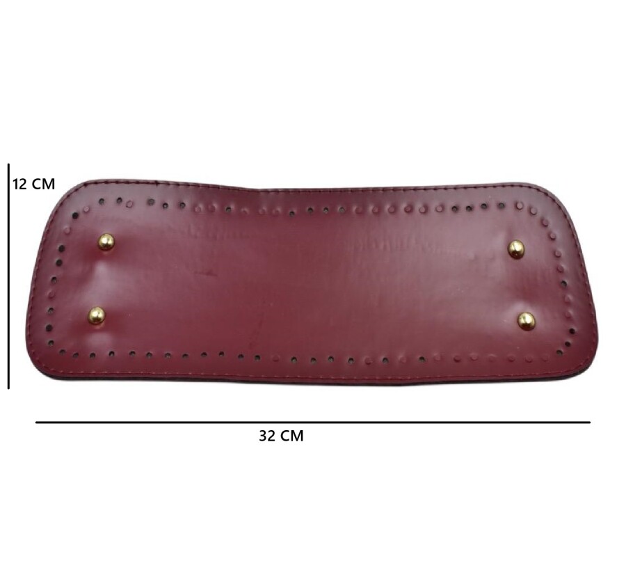 GORA,DERİ ÇANTA TABANI 12X32CM BORDO - GORA