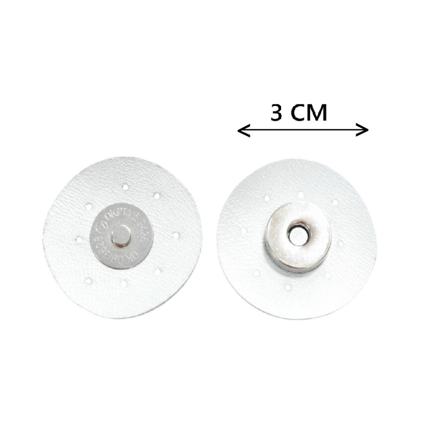 GORA,DERİ DİKMELİ MIKNATIS BEYAZ - GORA