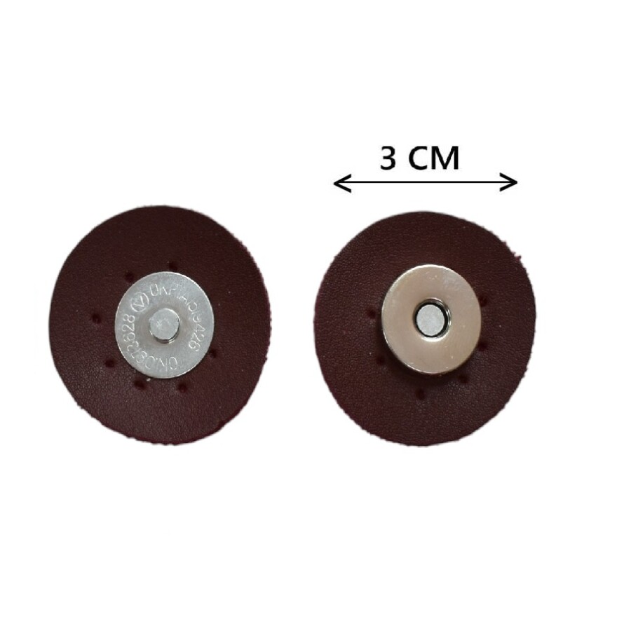 GORA,DERİ DİKMELİ MIKNATIS BORDO - GORA