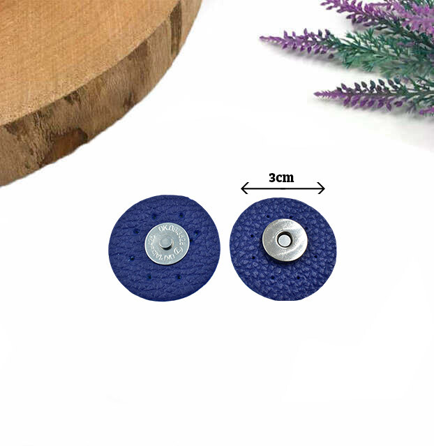 GORA,DERİ DİKMELİ MIKNATIS ÇİVİT MAVİ - GORA