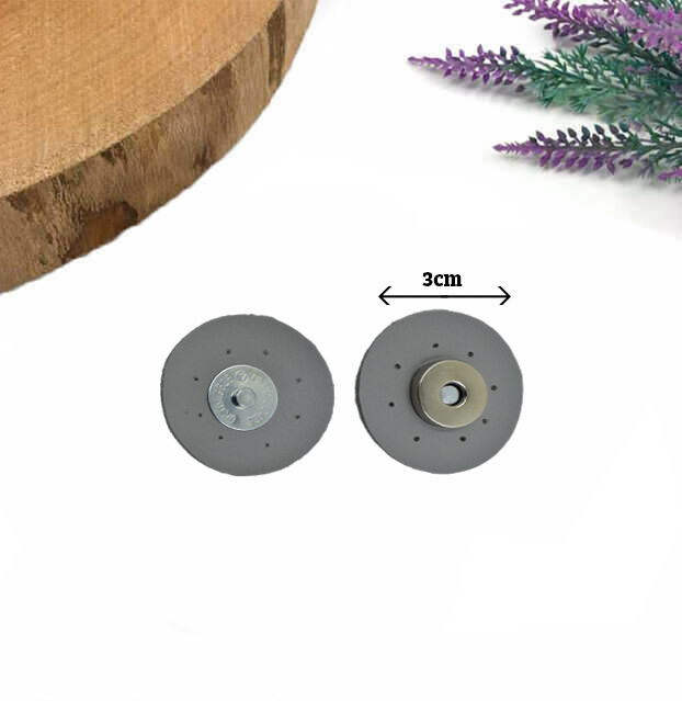 GORA,DERİ DİKMELİ MIKNATIS GRİ - GORA