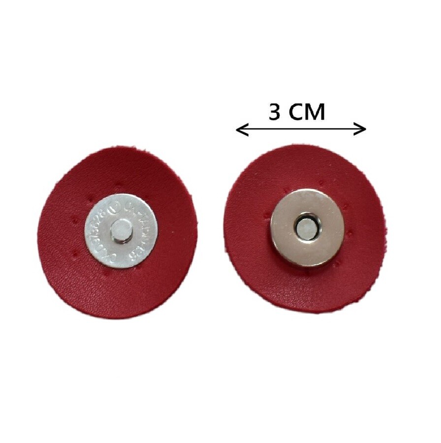 GORA,DERİ DİKMELİ MIKNATIS KIRMIZI - GORA