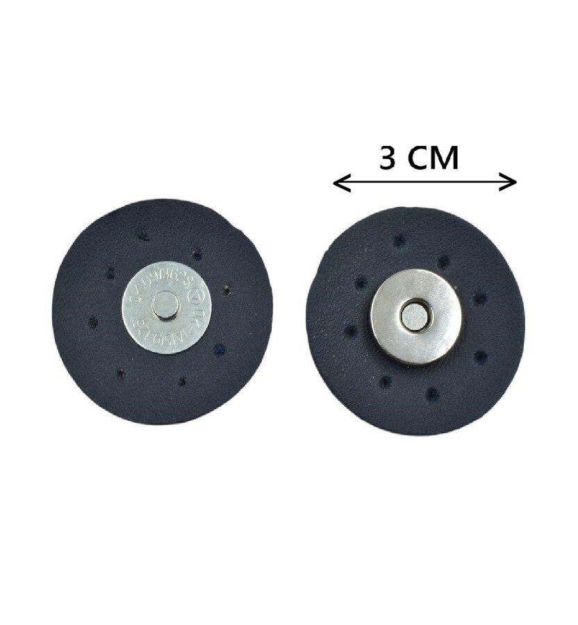 GORA,DERİ DİKMELİ MIKNATIS LACİVERT - GORA