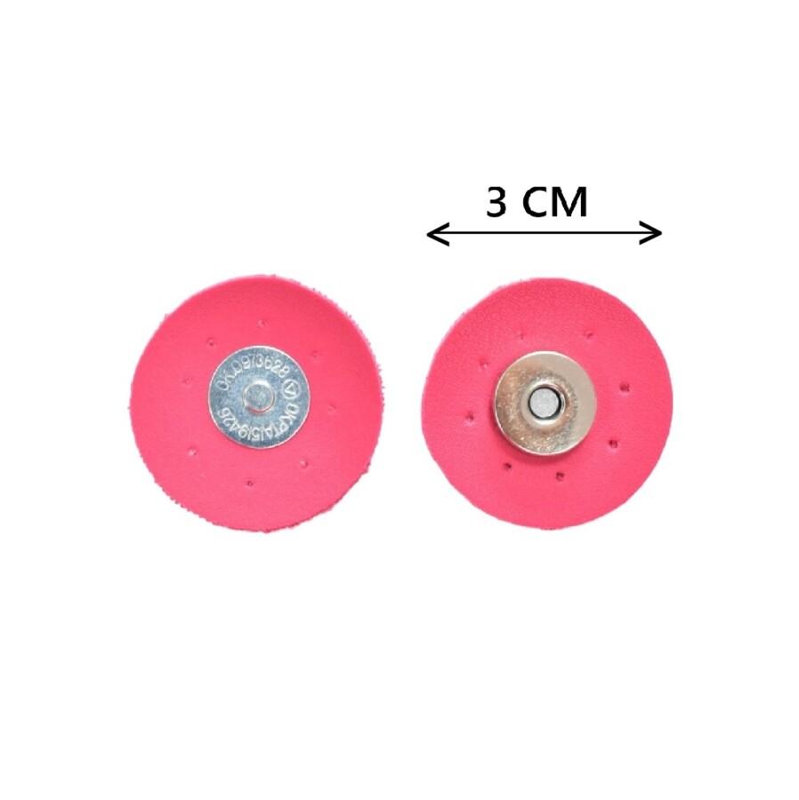 GORA,DERİ DİKMELİ MIKNATIS PEMBE - GORA