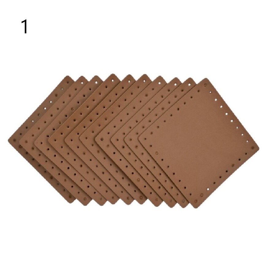 GORA,DERİ KARE ÇANTA SETİ 8X8 CM (10 ADET) - 1