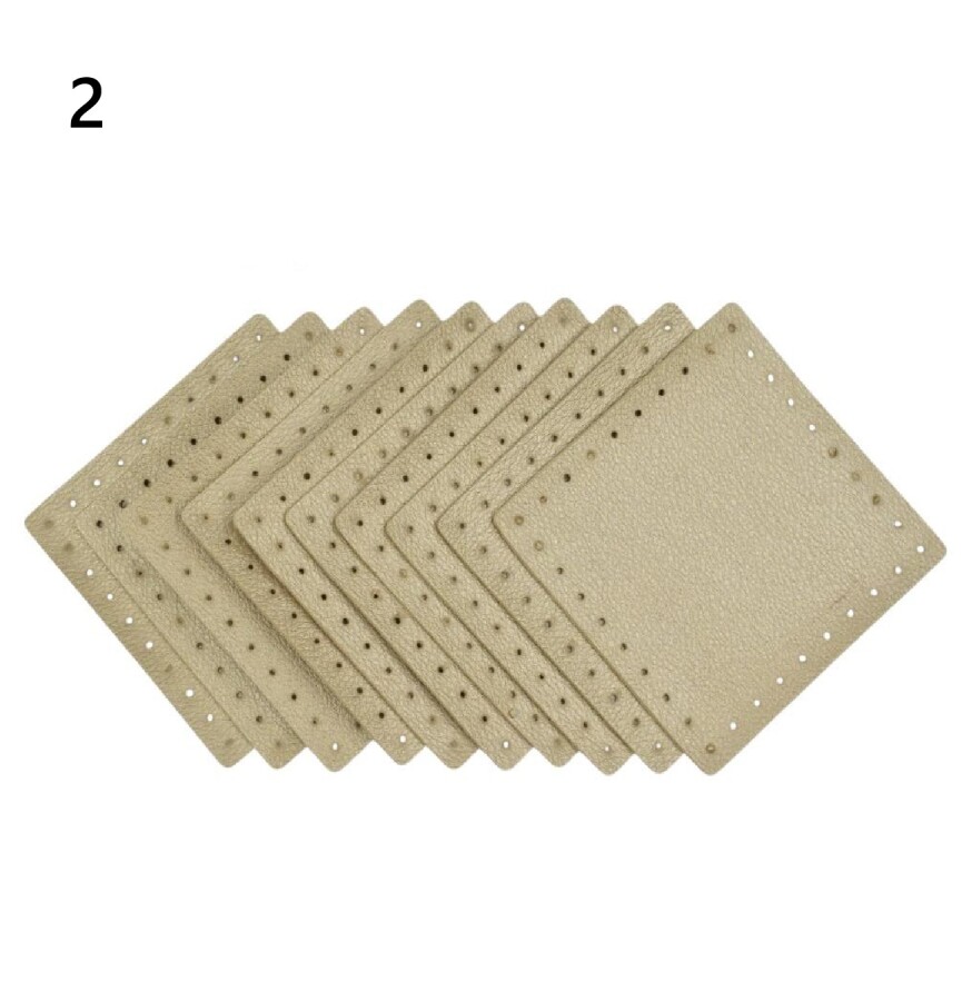 GORA,DERİ KARE ÇANTA SETİ 8X8 CM (10 ADET) - 2