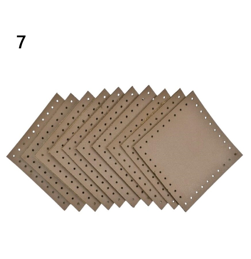 GORA,DERİ KARE ÇANTA SETİ 8X8 CM (10 ADET) - 7