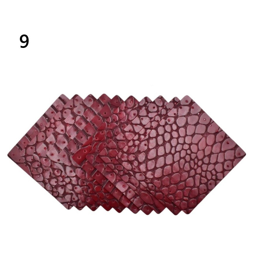 GORA,DERİ KARE ÇANTA SETİ 8X8 CM (10 ADET) - 9