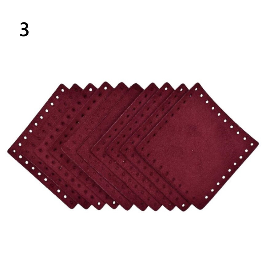GORA,DERİ KARE ÇANTA SETİ 8X8 CM (10 ADET) - 3