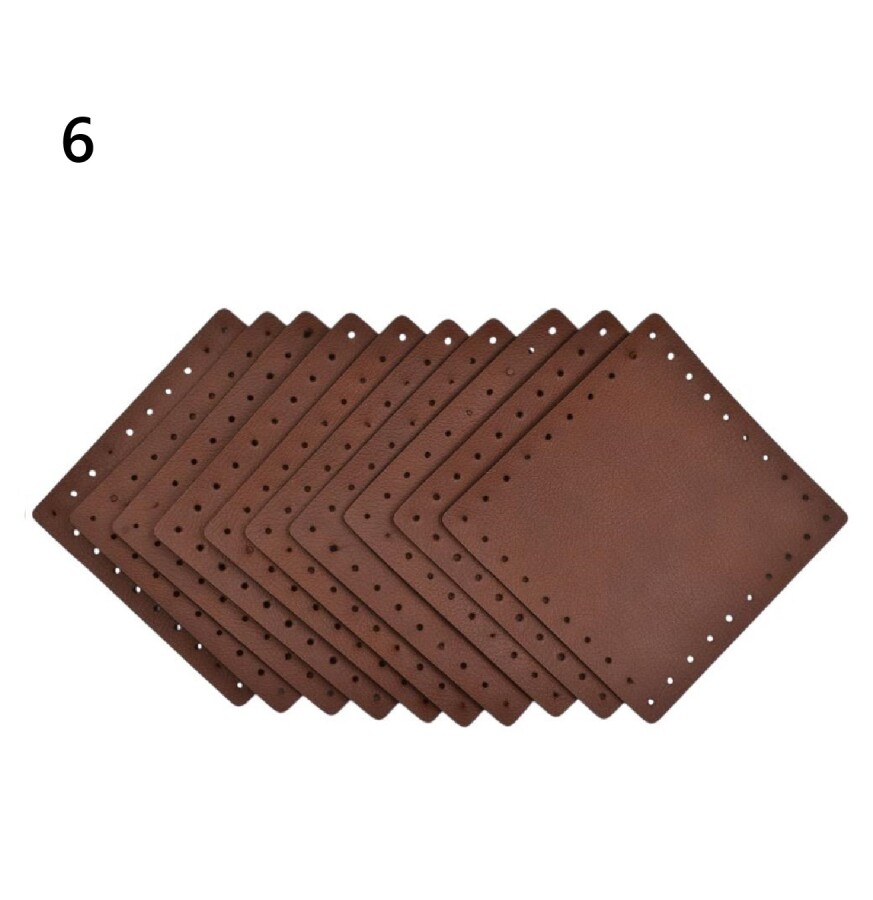 GORA,DERİ KARE ÇANTA SETİ 8X8 CM (10 ADET) - 6