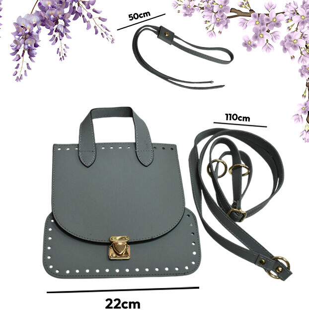 GORA,DERİ SIRT ÇANTASI SETİ GRİ - GORA