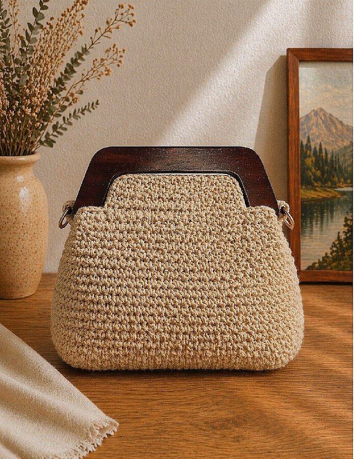 GORA,MIKNATISLI BURS 22 KÖŞELİ 20 CM AHŞAP KAHVE - 4