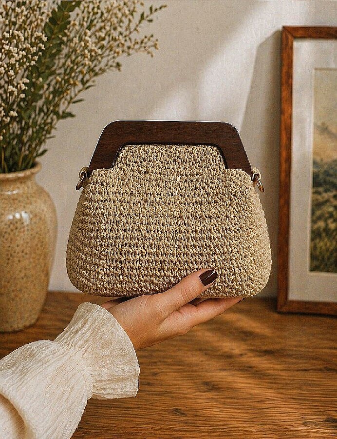 GORA,MIKNATISLI BURS 22 KÖŞELİ 20 CM AHŞAP KAHVE - 5