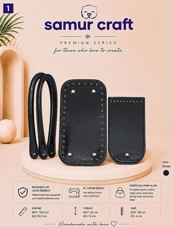 GORA,PARLAK ÇANTA SET 3 PARÇA [SAP+KAPAK+TABAN] - GORA