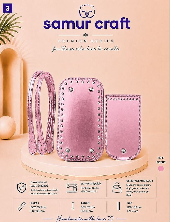 GORA,PARLAK ÇANTA SET 3 PARÇA [SAP+KAPAK+TABAN] - 3