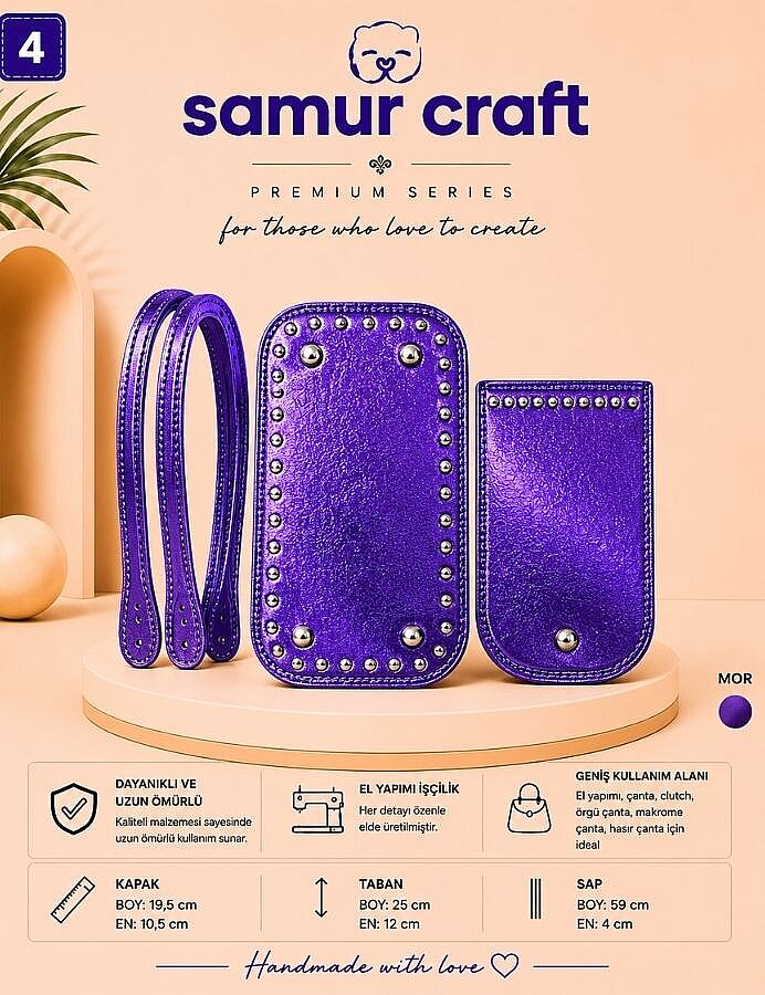 GORA,PARLAK ÇANTA SET 3 PARÇA [SAP+KAPAK+TABAN] - 4