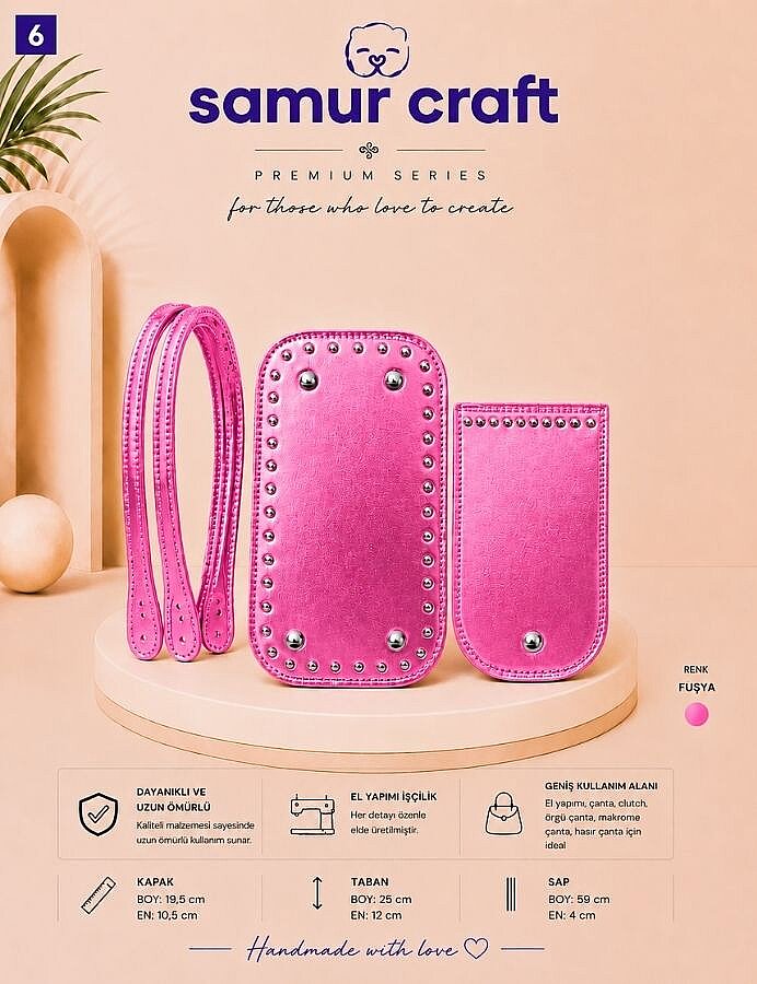GORA,PARLAK ÇANTA SET 3 PARÇA [SAP+KAPAK+TABAN] - 6