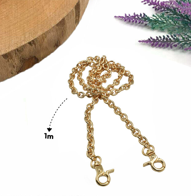 GORA,YENGEÇ KANCALI YUVARLAK ZİNCİR 1 MT GOLD - GORA