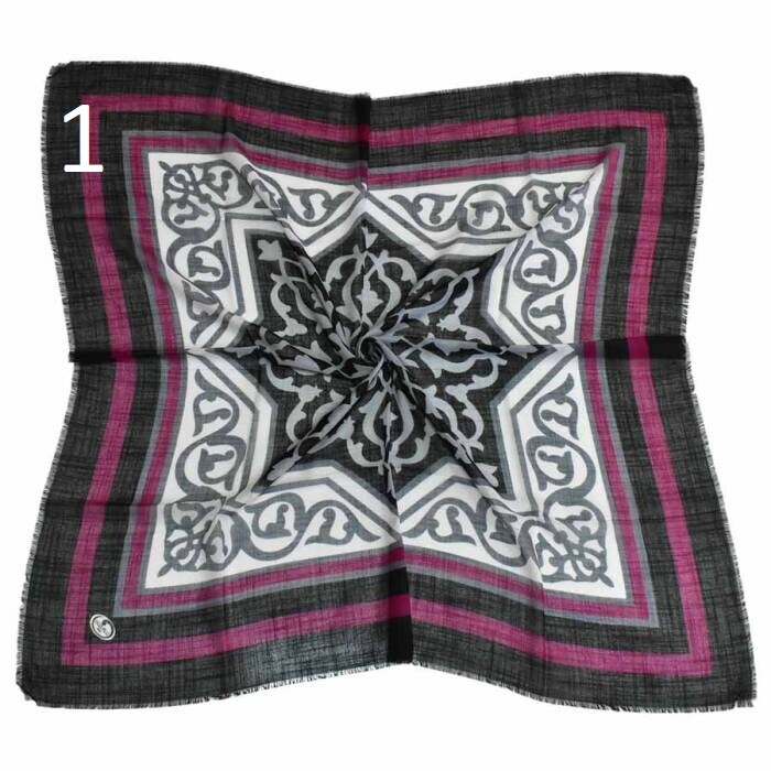 HUZURLU,DESENLİ FLAMLI EŞARP - HUZURLU