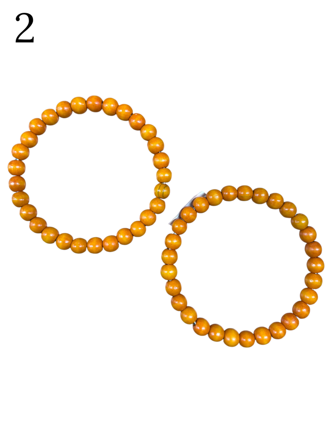 GORA,İÇİ METAL AHŞAP BONCUKLU ÇANTA SAPI 11 CM - 2