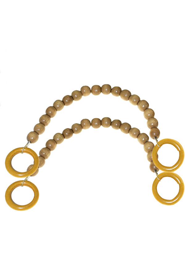 GORA,İPLİ BONCUKLU ÇANTA SAPI YENİ - 1