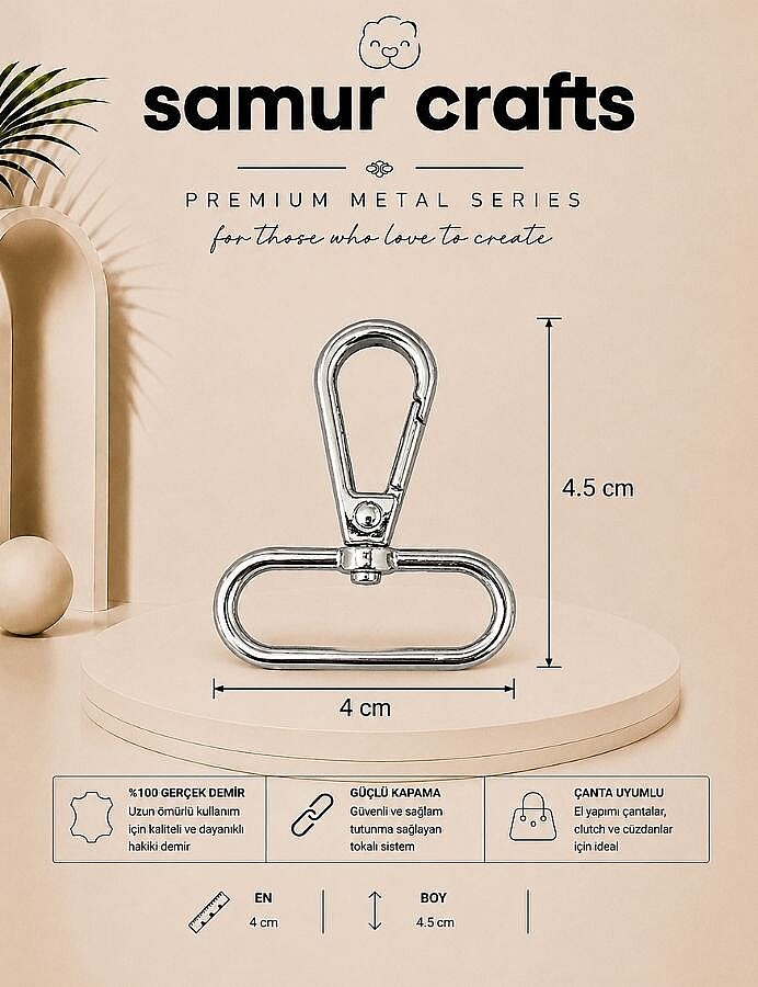 GORA,KARE YAY KANCA 4 CM - GORA