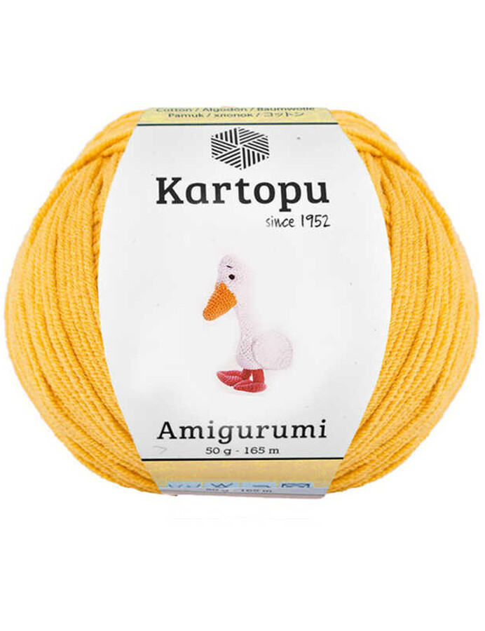 KARTOPU,AMİGURUMİ K0317 MAT KOYU SARI - KARTOPU