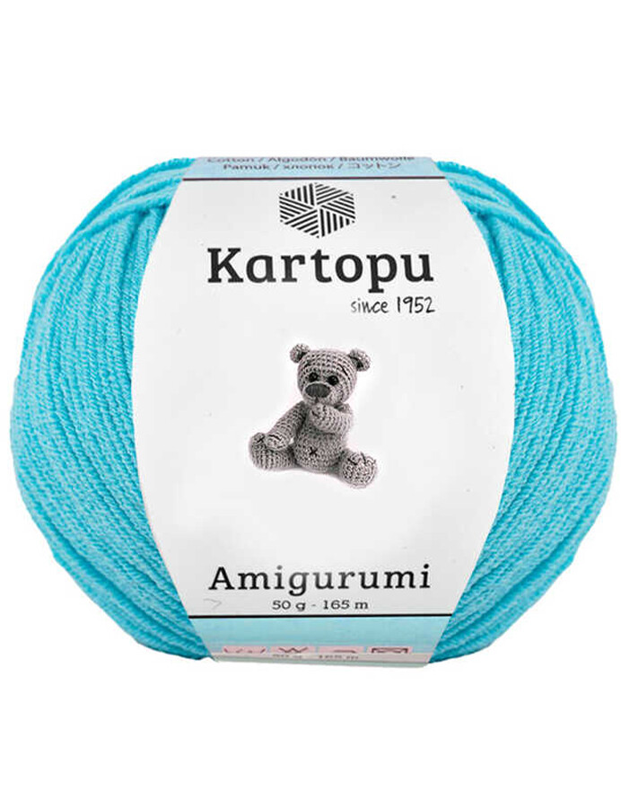 KARTOPU,AMİGURUMİ K0516 AÇIK TURKUAZ - KARTOPU