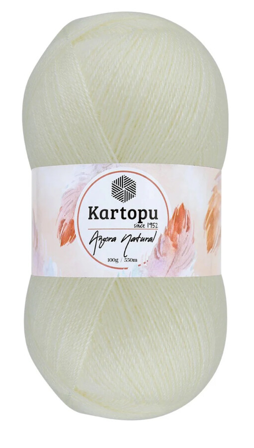 KARTOPU,ANGORA NATURAL K0025 KREM - KARTOPU