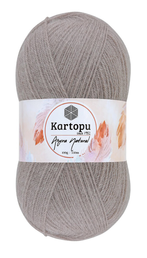 KARTOPU,ANGORA NATURAL K0843 ORTA KAHVE - KARTOPU