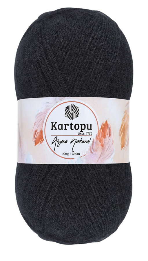 KARTOPU,ANGORA NATURAL K0940 SİYAH - KARTOPU