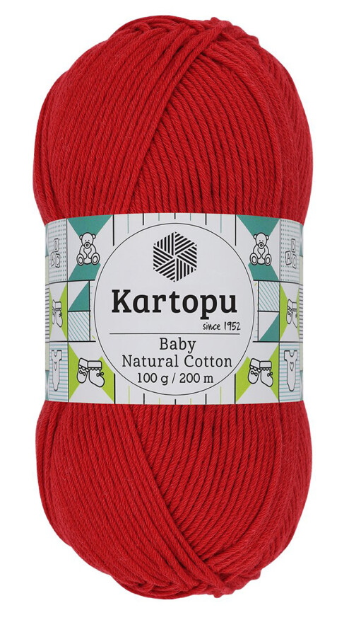 KARTOPU,BABY NATUREL COTTON K0166 AÇIK KIRMIZI - KARTOPU