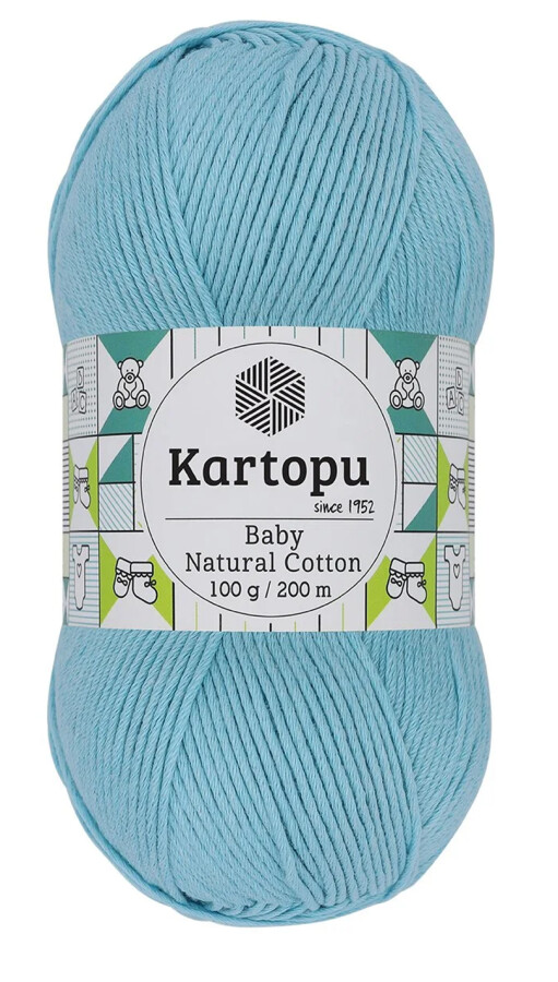 KARTOPU,BABY NATUREL COTTON K0551 AÇIK TURKUAZ - KARTOPU