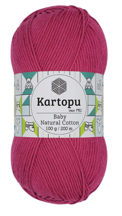 KARTOPU,BABY NATUREL COTTON K0734 KOYU PEMBE - KARTOPU