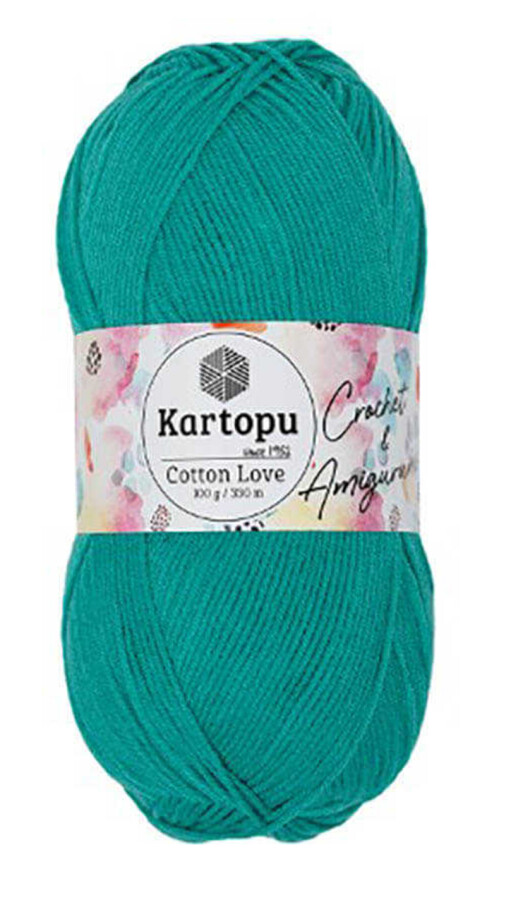 KARTOPU,COTTON LOVE K0418 ASPRİN YEŞİL - KARTOPU
