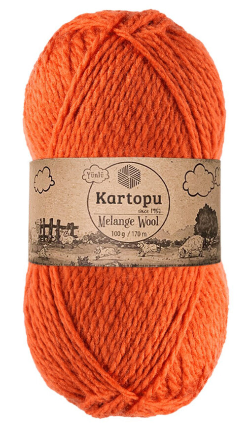KARTOPU,MELANGE WOOL K1210 KİREMİT - KARTOPU