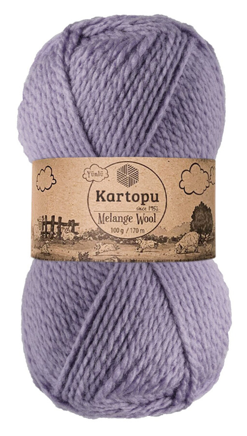 KARTOPU,MELANGE WOOL K0711 AÇIK EFLATUN - KARTOPU