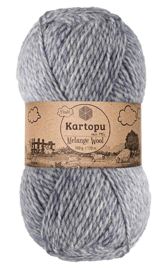 KARTOPU,MELANGE WOOL K9001 AÇIK GRİ - KARTOPU