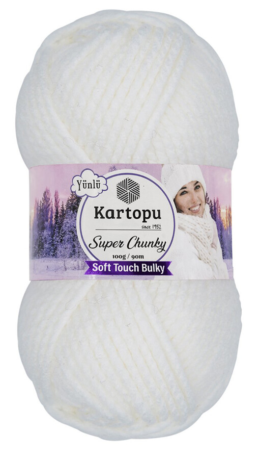 KARTOPU,SUPER CHUNKY K0010 BEYAZ - KARTOPU