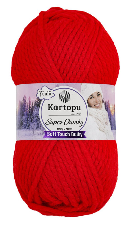KARTOPU,SUPER CHUNKY K0160 AÇIK KIRMIZI - KARTOPU