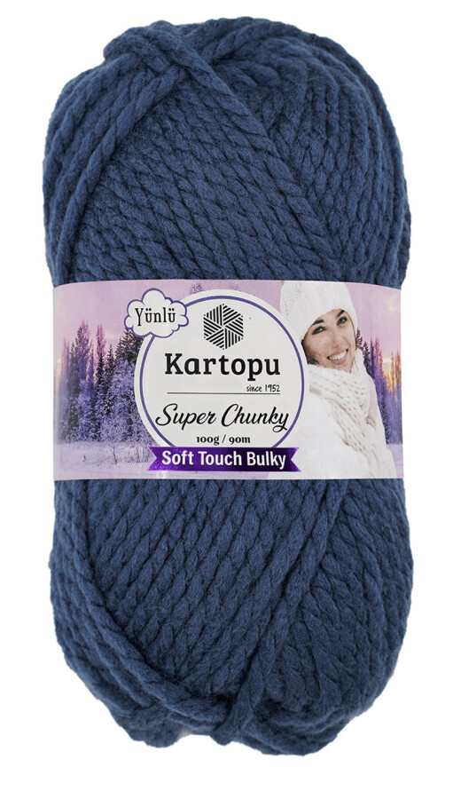 KARTOPU,SUPER CHUNKY K0651 KOYU MAVİ - KARTOPU